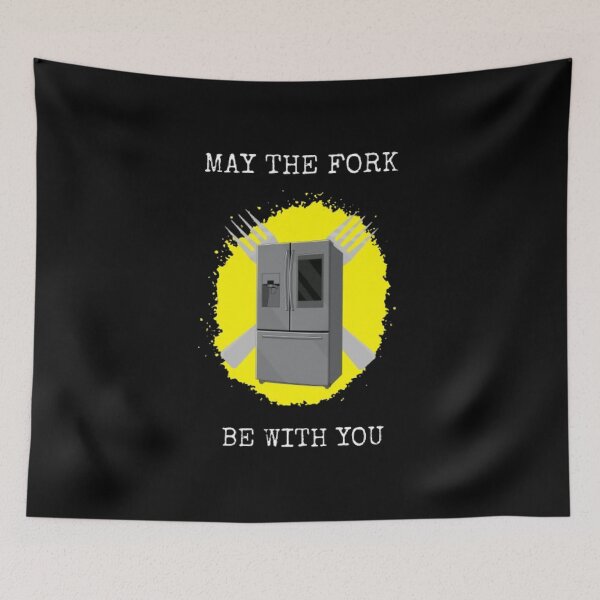 Item preview, May The Fork Be With You Funny Food Parody Quote designed and sold by Mircea786.