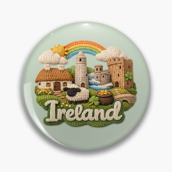 Item preview, Cute Knitted Ireland Landmark | Handmade Yarn Knit Travel Souvenir designed and sold by Moons Studio.