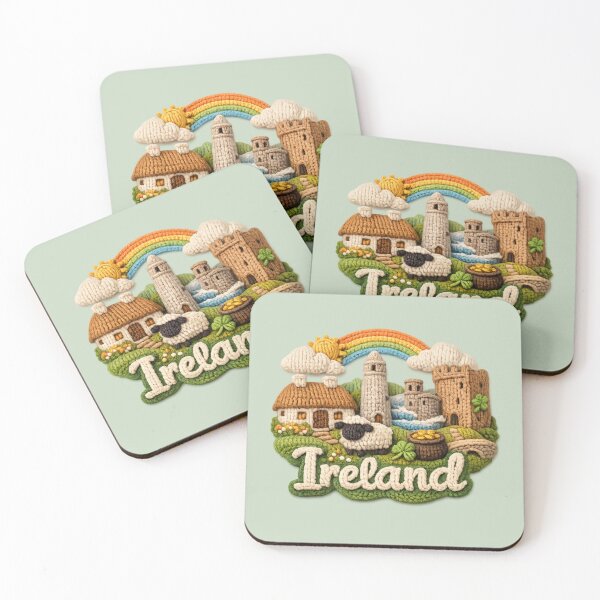 Item preview, Cute Knitted Ireland Landmark | Handmade Yarn Knit Travel Souvenir designed and sold by Moons Studio.