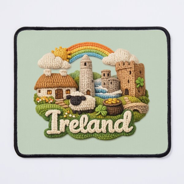 Item preview, Cute Knitted Ireland Landmark | Handmade Yarn Knit Travel Souvenir designed and sold by Moons Studio.