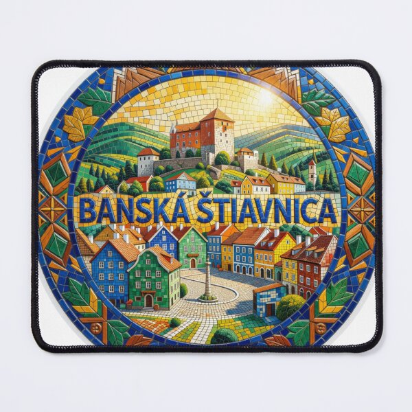 Item preview, Banska Stiavnica Heritage Mosaic Travel Sticker Summer Souvenir designed and sold by Imaginarium of Chaos falcon88 .