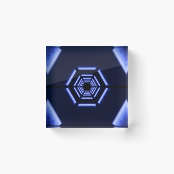 Item preview, Hexagonal Tunnel & Blue Neon Lights designed and sold by Electric Shock!! Design.