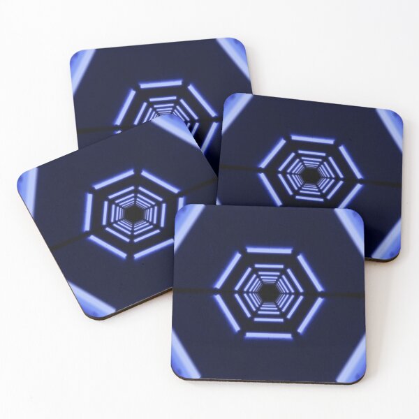 Item preview, Hexagonal Tunnel & Blue Neon Lights designed and sold by Electric Shock!! Design.