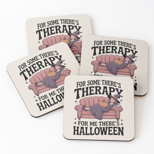 Item preview, For Some There’s Therapy, For Me There’s Halloween – Funny Halloween Witch Design designed and sold by Jollys-ArtShop.