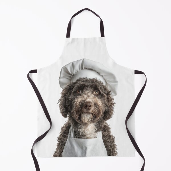 Item preview, Lagotto Romagnolo Chef Dog Funny Cooking Apron Hat Cute Pet Portrait designed and sold by LazyOwlStore.