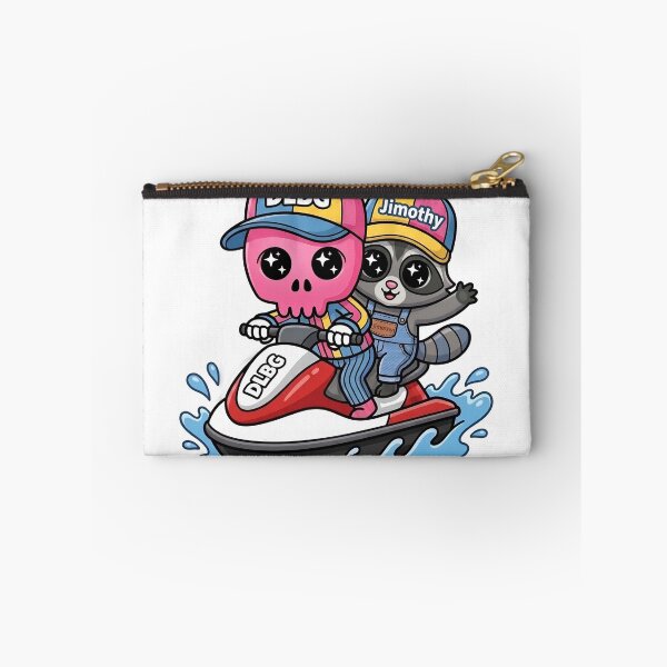 Item preview, DLBG Pink Skull & Jimothy Raccoon Jet Ski Adventure designed and sold by DLBG-STORE.