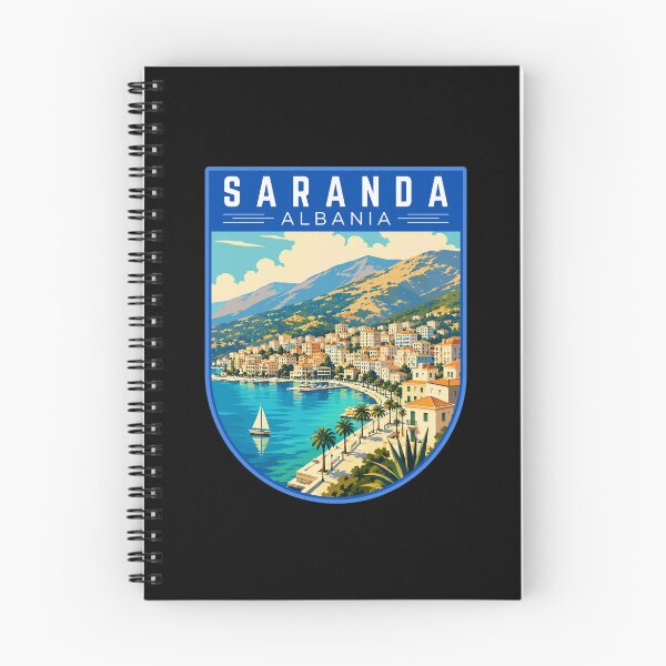 Artikelvorschau, Saranda (Sarandë) in Albanien, Vintage-Reisekunstabzeichen entworfen und verkauft von MaateoDesign.