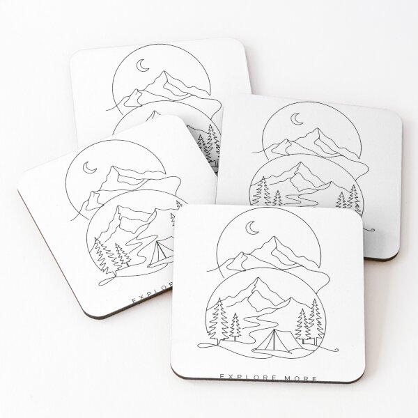 Item preview, Explore More - Minimalist Mountain & Camping Line Art designed and sold by Wear-X.