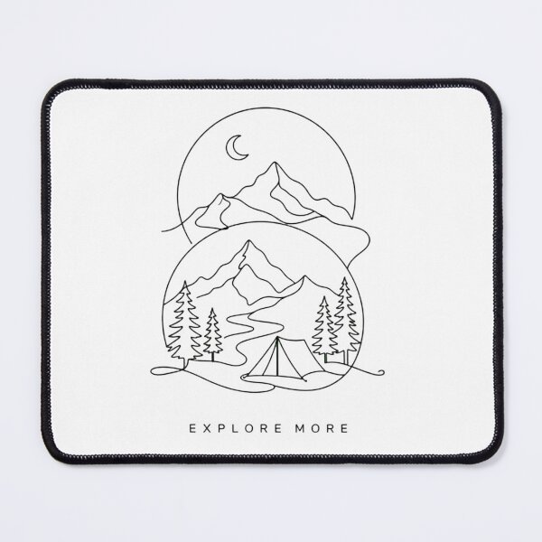 Item preview, Explore More - Minimalist Mountain & Camping Line Art designed and sold by Wear-X.
