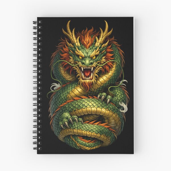 Item preview, Chinese Dragon Coiled Front View | Realistic Eastern Dragon | Mythical Fantasy Art designed and sold by Kevin Shearer.