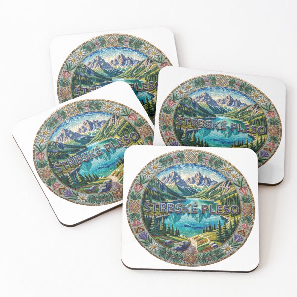 Item preview, Strbske Pleso Alpine Lake Mosaic Travel Sticker Summer Souvenir designed and sold by Imaginarium of Chaos falcon88 .