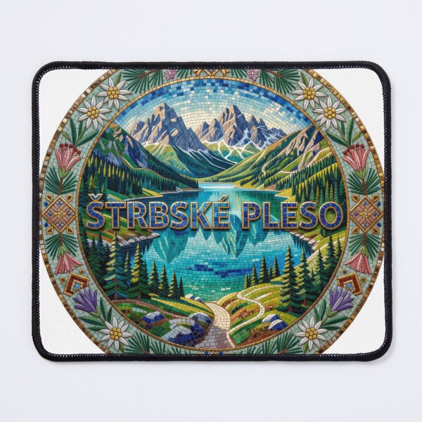 Item preview, Strbske Pleso Alpine Lake Mosaic Travel Sticker Summer Souvenir designed and sold by Imaginarium of Chaos falcon88 .