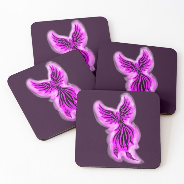 Item preview, Neon Pink Phoenix - Luminous Magenta Firebird Art designed and sold by URSM.