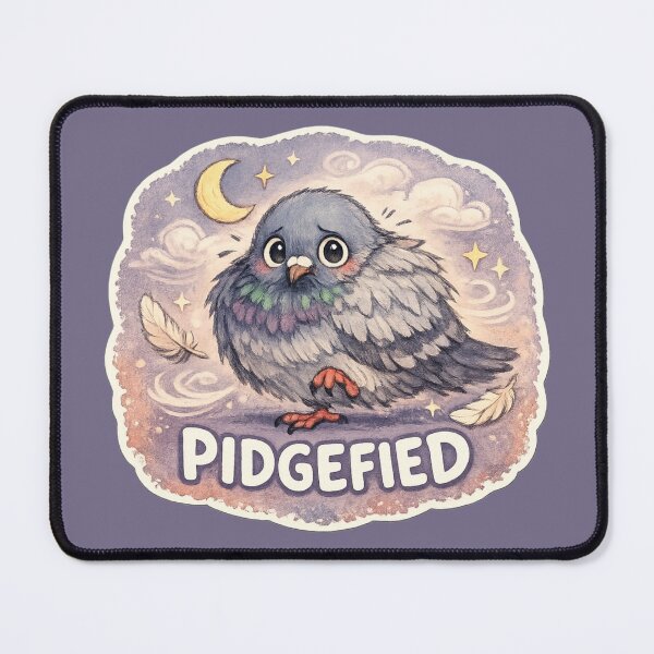 Item preview, Pidgefied Nervous Pigeon Badge designed and sold by ChirpInc.