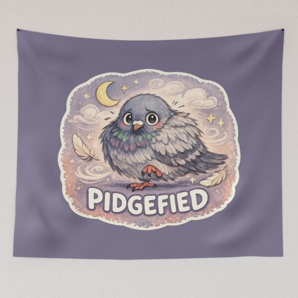 Item preview, Pidgefied Nervous Pigeon Badge designed and sold by ChirpInc.