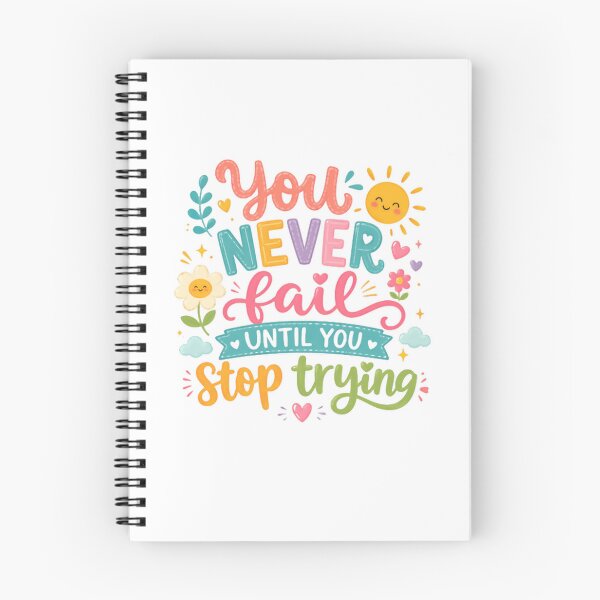 Item preview, You Never Fail Until You Stop Trying Motivational Quote Inspirational Saying designed and sold by RetroMini2026.