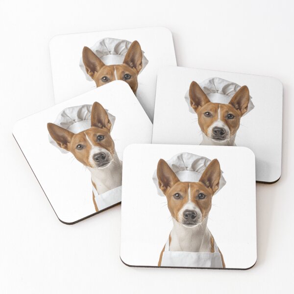 Item preview, Basenji Chef Dog Funny Cooking Apron Hat Cute Pet Portrait designed and sold by LazyOwlStore.