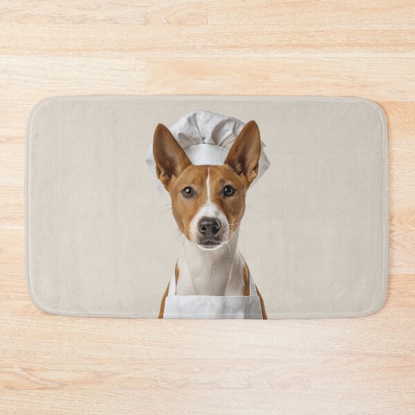 Item preview, Basenji Chef Dog Funny Cooking Apron Hat Cute Pet Portrait designed and sold by LazyOwlStore.