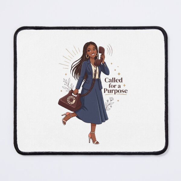 Item preview, Called for A Purpose - Black Woman With Blue Skirt Outfit designed and sold by Amanio.