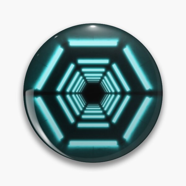 Item preview, Hexagonal Tunnel & Cyan Neon Lights designed and sold by Electric Shock!! Design.