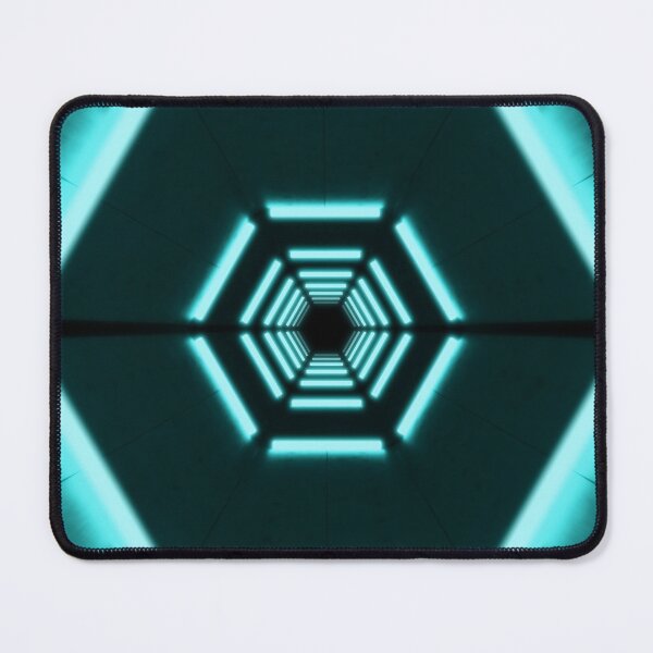 Item preview, Hexagonal Tunnel & Cyan Neon Lights designed and sold by Electric Shock!! Design.