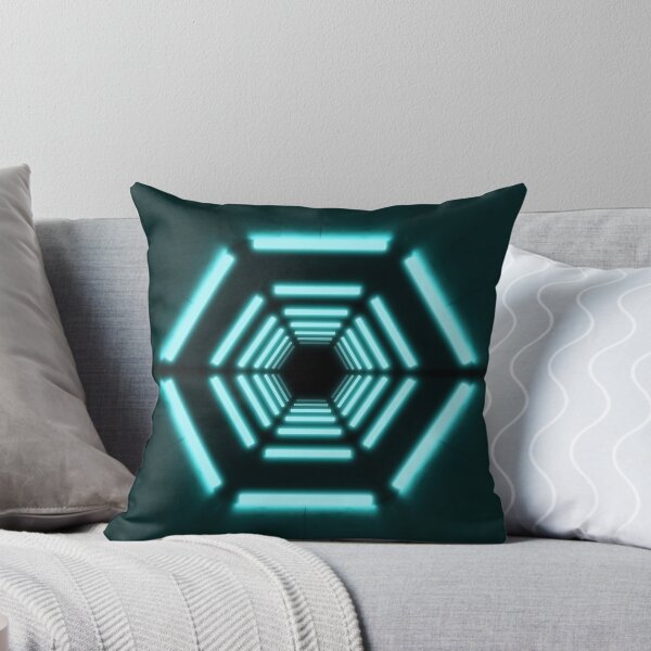 Item preview, Hexagonal Tunnel & Cyan Neon Lights designed and sold by Electric Shock!! Design.