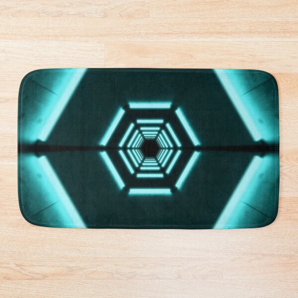 Item preview, Hexagonal Tunnel & Cyan Neon Lights designed and sold by Electric Shock!! Design.