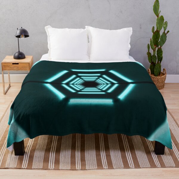 Item preview, Hexagonal Tunnel & Cyan Neon Lights designed and sold by Electric Shock!! Design.