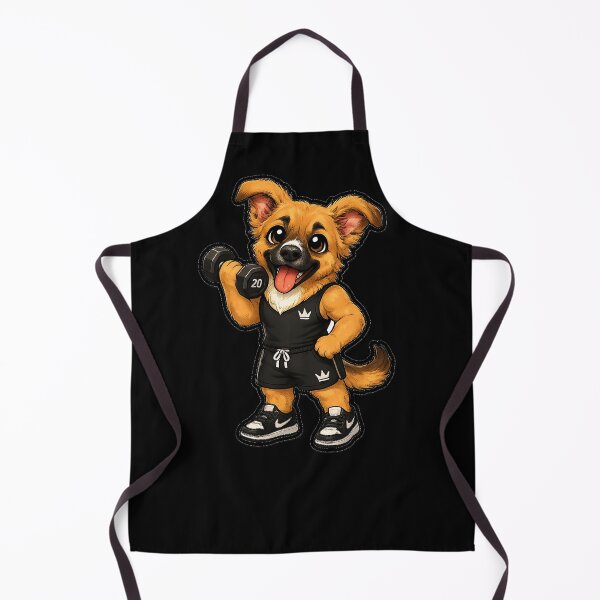 Item preview, Cute Gym Dog Kawaii Sticker | Fitness Puppy Lifting Dumbbell designed and sold by LeonixPrint.