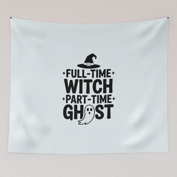 Item preview, Full-Time Witch, Part-Time Ghost – Funny Halloween Design designed and sold by Jollys-ArtShop.