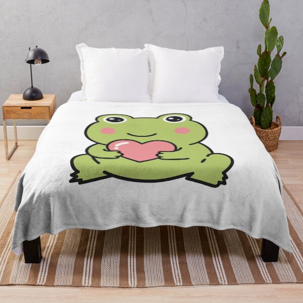 Item preview, Cute Kawaii Frog Holding Pink Heart Sticker designed and sold by VectorForge Studio.