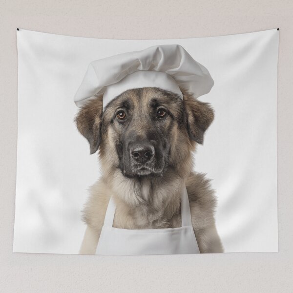 Item preview, Anatolian Shepherd Chef Dog Funny Cooking Apron Hat Cute Pet Portrait designed and sold by LazyOwlStore.