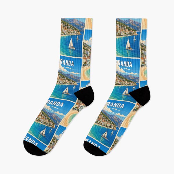 Item preview, Saranda (Sarandë) in Albania, Vintage Art Travel Landscape designed and sold by MaateoDesign.