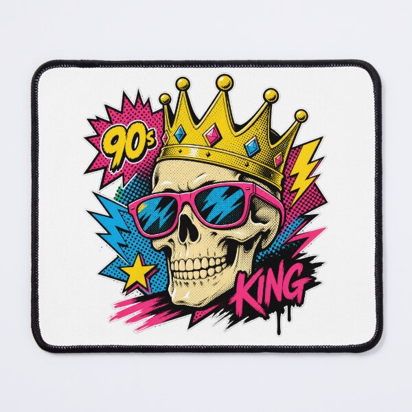 Item preview, 90s King - Retro Pop Art Skull & Crown designed and sold by Wear-X.