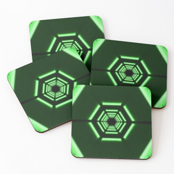 Item preview, Hexagonal Tunnel & Green Neon Lights designed and sold by Electric Shock!! Design.
