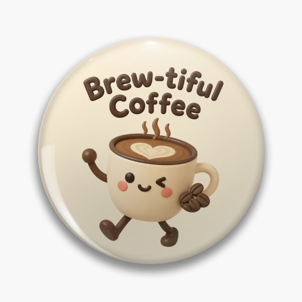 Item preview, Brew-tiful Coffee | Cute Kawaii Coffee Cup Pun Illustration designed and sold by Eathusiast.