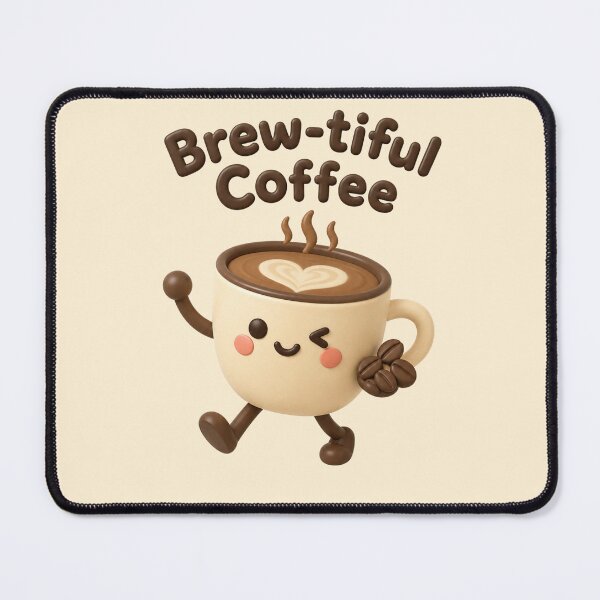 Item preview, Brew-tiful Coffee | Cute Kawaii Coffee Cup Pun Illustration designed and sold by Eathusiast.