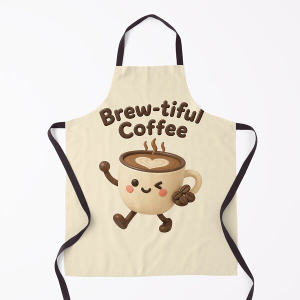 Item preview, Brew-tiful Coffee | Cute Kawaii Coffee Cup Pun Illustration designed and sold by Eathusiast.