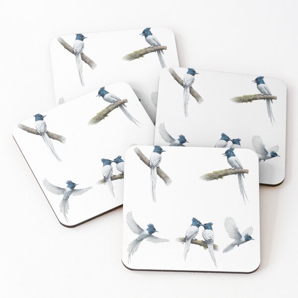Item preview, Asian Paradise Flycatcher Blue Headed Bird Set Wildlife Aesthetic designed and sold by Rehnair.