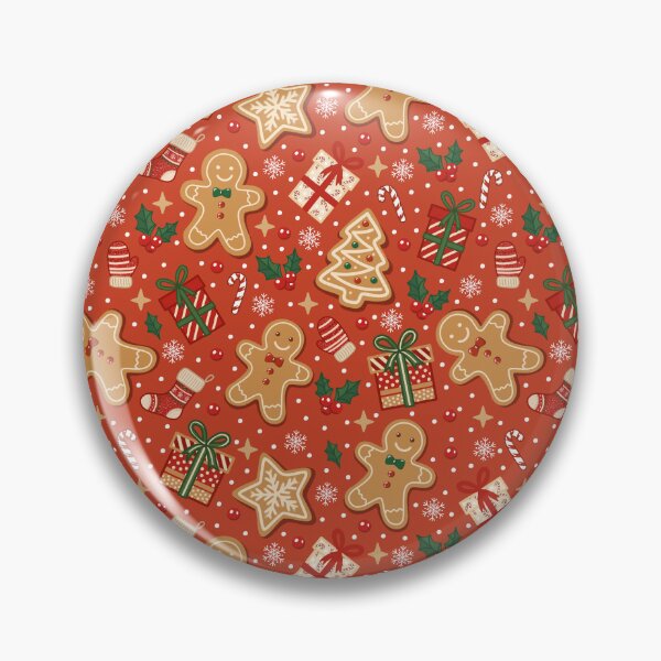 Item preview, Cute Christmas Gingerbread Cookies & Holiday Gifts Seamless Pattern designed and sold by romyca creation_22.