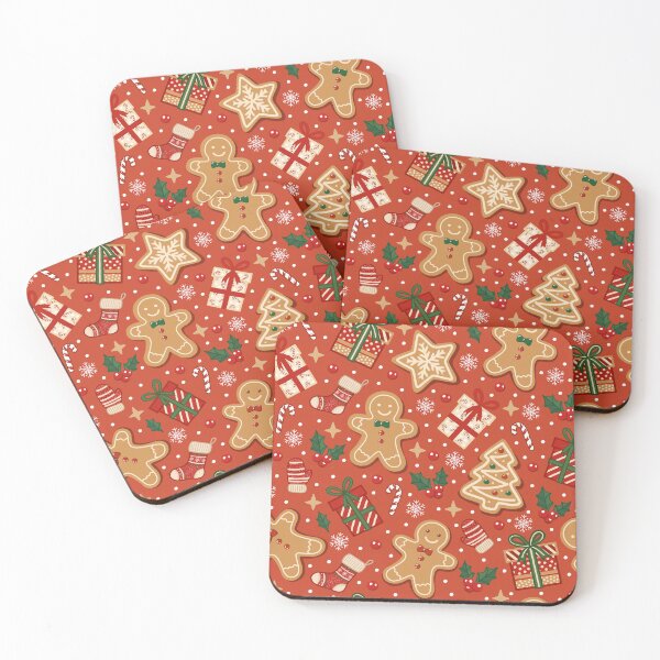 Item preview, Cute Christmas Gingerbread Cookies & Holiday Gifts Seamless Pattern designed and sold by romyca creation_22.
