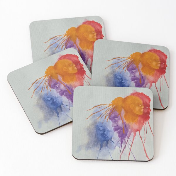 Item preview, Traces of Life – Abstract Watercolor Portrait designed and sold by MAVALFI.