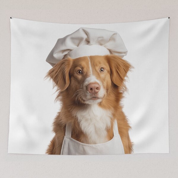 Item preview, Nova Scotia Duck Tolling Retriever Chef Dog Funny Cooking Apron Hat designed and sold by LazyOwlStore.