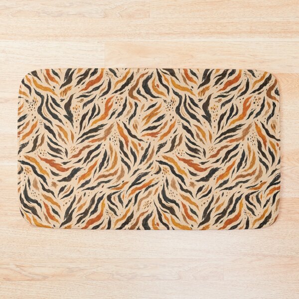 Item preview, Sun-Drenched Wild Tiger Fur Pattern – Organic Terracotta & Gold Safari Art designed and sold by OpenDreamArts.