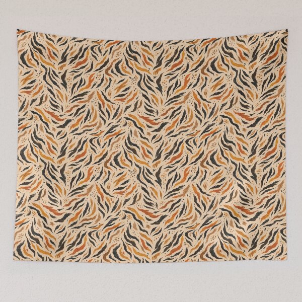 Item preview, Sun-Drenched Wild Tiger Fur Pattern – Organic Terracotta & Gold Safari Art designed and sold by OpenDreamArts.