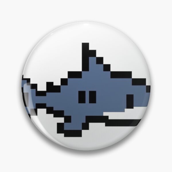 Item preview, Pixel Art Shark 8-Bit Retro Design designed and sold by The-SilentPlace.