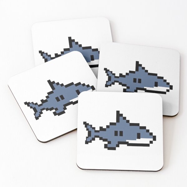 Item preview, Pixel Art Shark 8-Bit Retro Design designed and sold by The-SilentPlace.