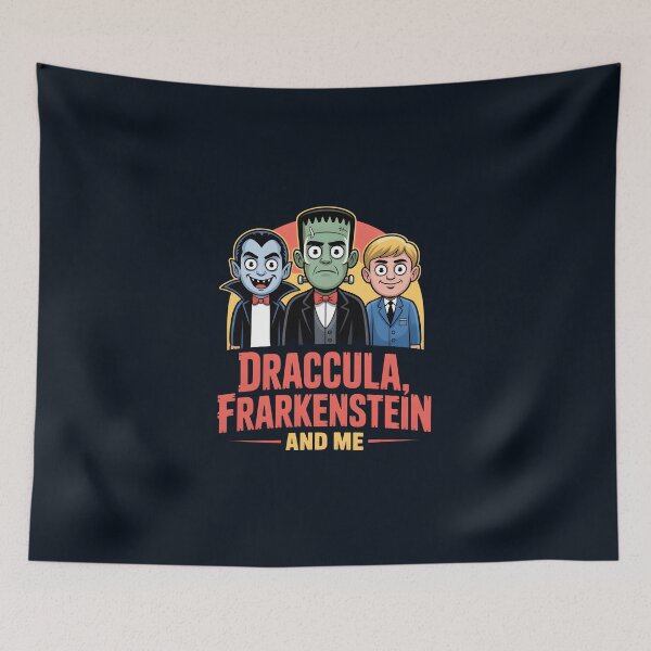 Item preview, Dracula, Frankenstein, and Me – Funny Classic Monsters Halloween Design designed and sold by Jollys-ArtShop.