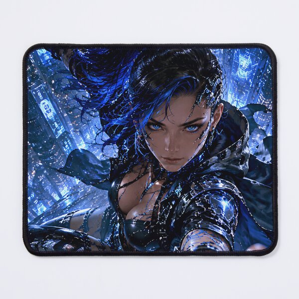 Item preview, Futuristic Cyberpunk Woman Digital Art Nouveau Portrait designed and sold by BorgSpareParts.
