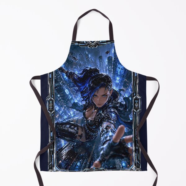 Item preview, Futuristic Cyberpunk Woman Digital Art Nouveau Portrait designed and sold by BorgSpareParts.